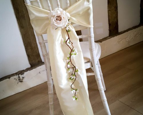 Chair Sash with Rose