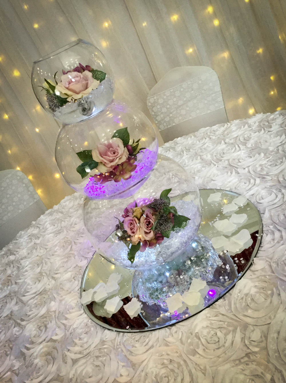 stacking fishbowl centrepieces