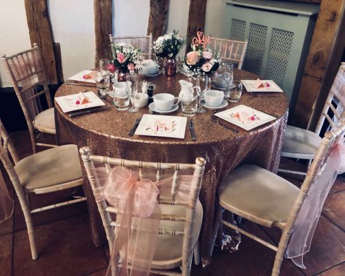 Rose Gold Sequin Tablecloths