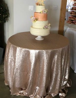 Champagne Sequin Cake Tablecloth