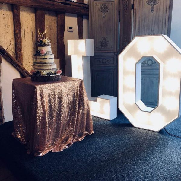 Sequin Tablecloth Hire in Essex Elf Occasions Venue Styling