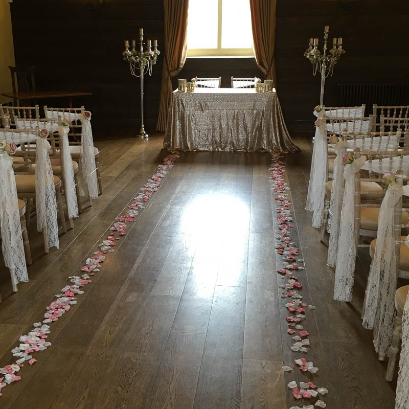 Wedding ceremony decoration Elf Occasions Venue Styling Essex