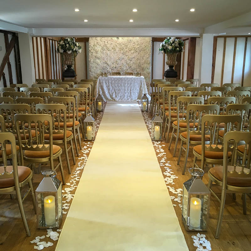 Wedding ceremony decoration Elf Occasions Venue Styling Essex
