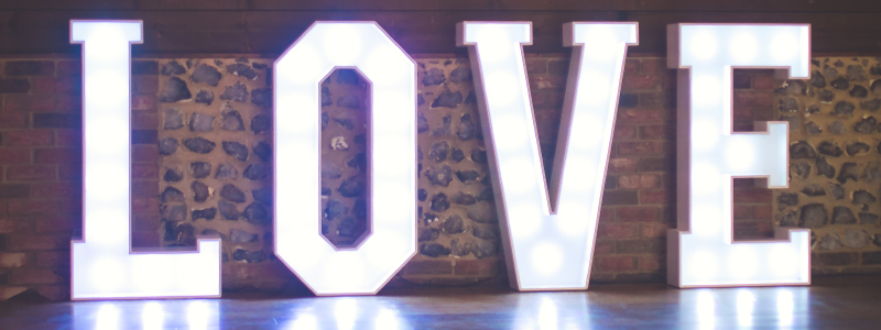 LED LOVE Letter Hire Essex